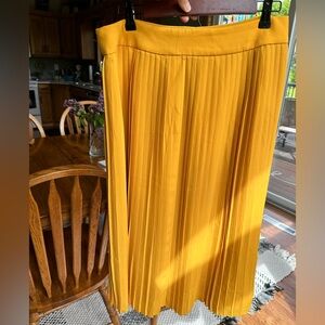 J. Crew Pleated Skirt - Mustard